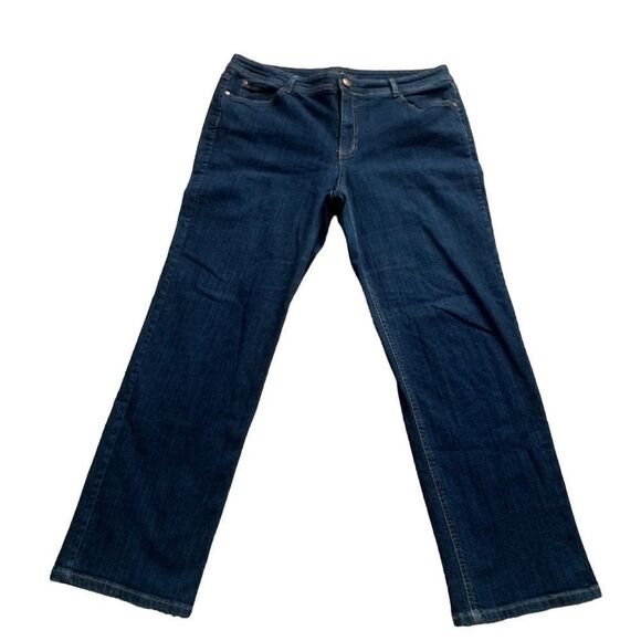 Charter Club Classic Dark Wash Hi-Rise Bootcut Jeans Size 16 Regular - Picture 1 of 12